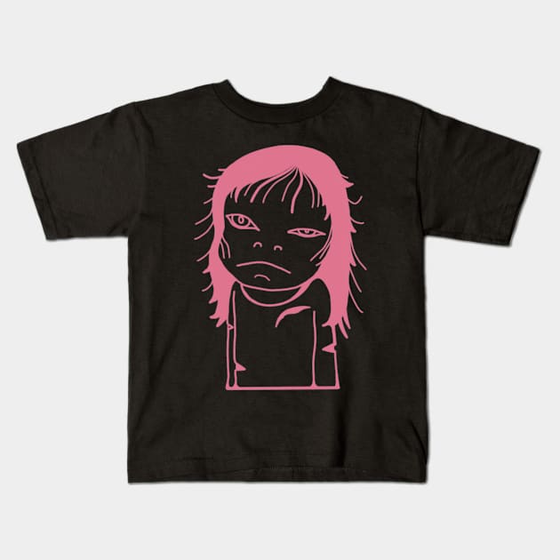 The girl. Kids T-Shirt by Autistique